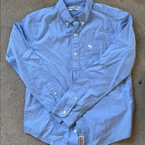Boys Abercrombie lightweight blue Oxford Shirt
